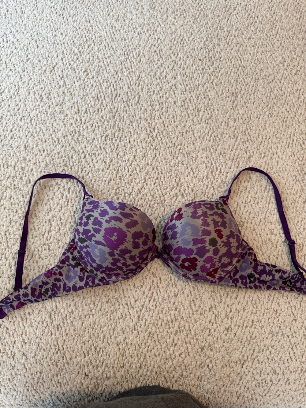Victoria's Secret Purple Leopard Print Push-Up Bra
